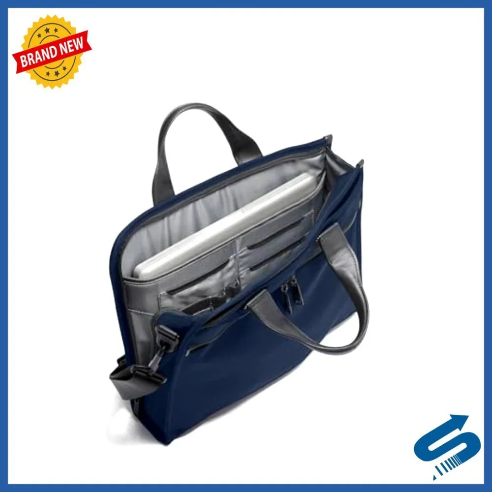 Slim Professional Portfolio Briefcase with Padded Tablet Pocket